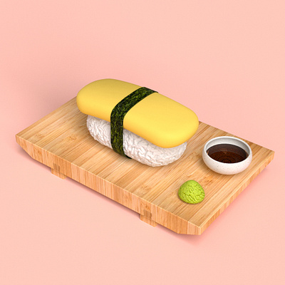 📝 My To-Eat-List: Tamago Sushi 3d animation branding c4d cinema4d design graphic design illustration ui