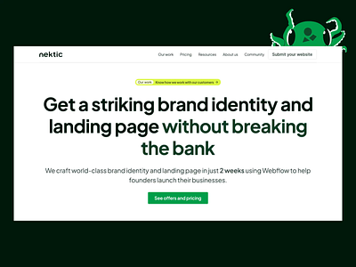 Nektic Website Animation branding design design agency graphic design illustration landing page logo typography ui
