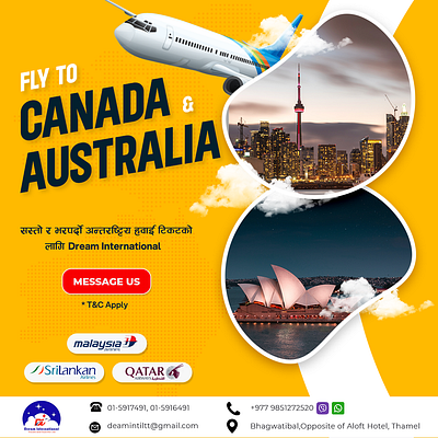 Fly to Canada Flyer Design design flyer graphic design social media post