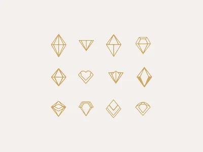 Vector Geometric Diamond Line Shapes vector illustration