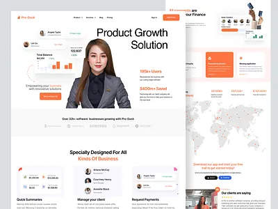 Saas landing page - ProDuck business design landingpage mobile new page product saas shot ui design uidesign web website