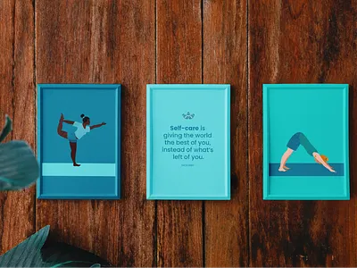 Mandala Yoga Brand Illustration Posters design graphic design illustration poster print vector
