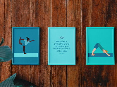 Mandala Yoga Brand Illustration Posters design graphic design illustration poster print vector