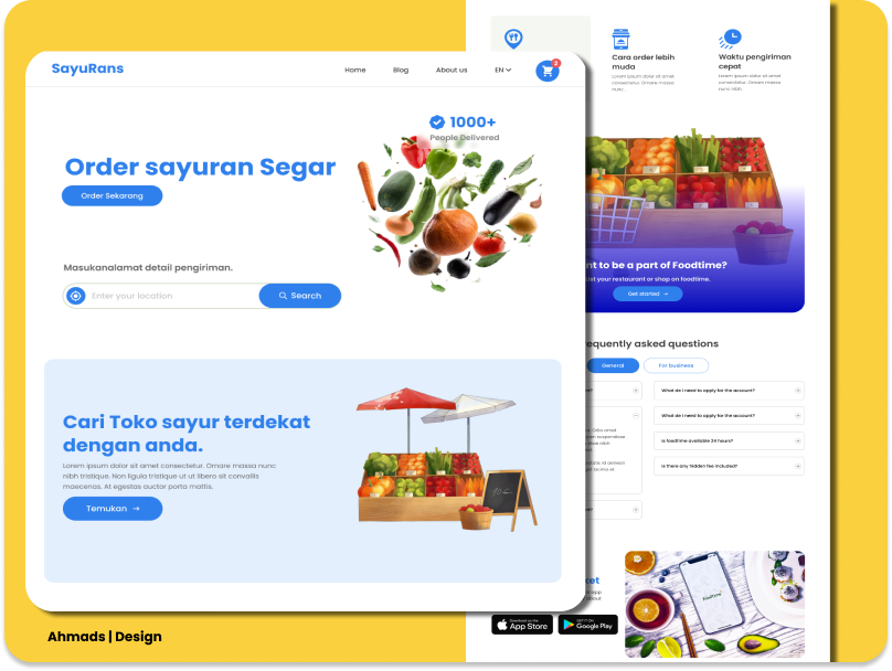 Design Web SayuRans By Ahmad S By AhmadS | UIUX Designer On Dribbble