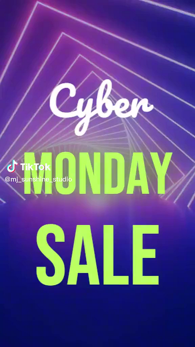 Cyber Monday Ad For My Etsy Store advertising animation canva clothing custom design fashion graphic design motion graphics tik tok video