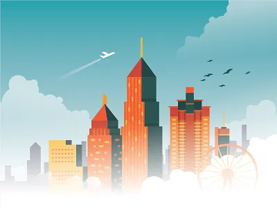 Atlanta city illustration atlanta cisco design illustration minimal office simplified vector