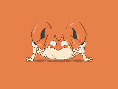 Krabby clamp crab illustration nintendo pokemon vector vector art vector illustration water