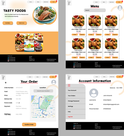 Tasty Foods Web Interface animation branding design figma illustration logo mobiledesign ui uiuxdesign uiuxdesigner ux vector webdesign