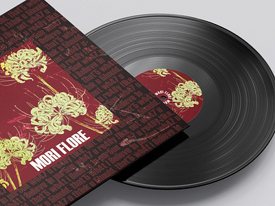 Album cover "MORI FLORE" album album cover branding graphic design logo mockup mori flore music red fever russia is terrorist state spotify ukraine