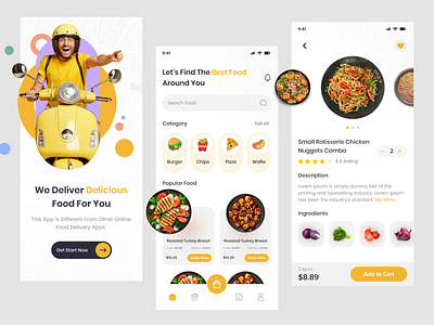 Food Delivery App android app android app design app app design application design delivery app food app food delivery food delivery service mobile app mobile app design mobile application mobile design mobile ui ui user experience user interface ux