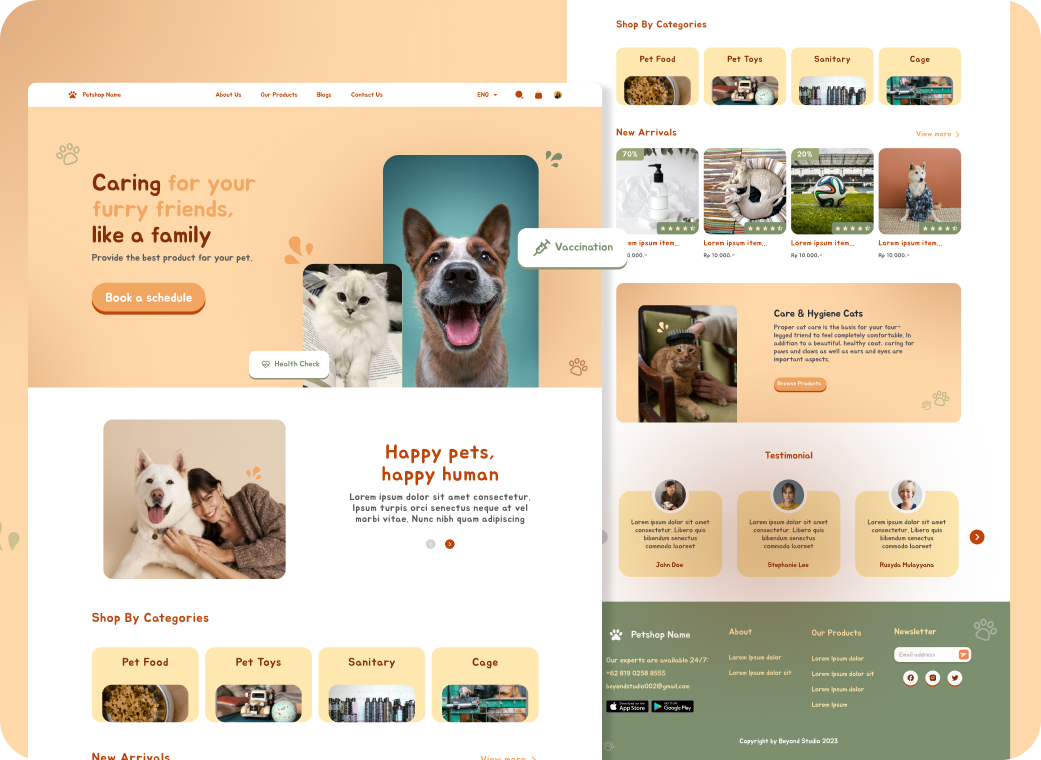 Pet Shop Landing Page by Rusyda Mulayyana on Dribbble