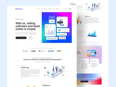 SaaS Website Landing Page agency website b2b business website home home page landing landing page landingpage product designer saas landing page saas landingpage saas product saas website ui user interface ux webpage website