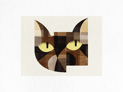 Tortie graphic design illustration