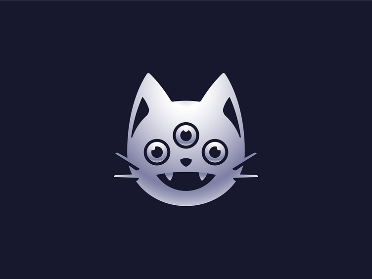 Three Eyed Cat Logo by Joeragan Design on Dribbble