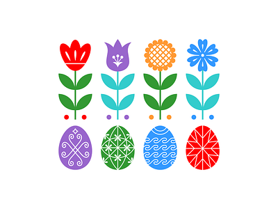 Gift Packaging Kit branding design easter eggs flowers geometric graphic design icons identity illustration label design ornament package design packaging pattern sun star symbols ukrainian easter vector visual identity