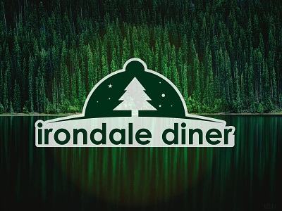 Irondale Diner best brand brand design brand identity branding branding design design diner free illustration kitchen logo night pine pinetree star vector
