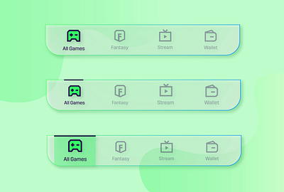 Tab bar animation- Mobile Gaming App animation figma microinteraction mobile app navigation bar tab bar tab bar animation ui user expereince user interface uxui