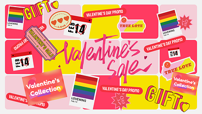 Valentine's Day Stickers design graphic design illustration valentine vector