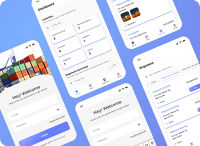 UI/UX - Cargo shipment apps landing page ui ux website