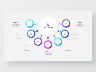 Animated PowerPoint Infographic animated flowchart illustration infographic part powerpoint ppt template