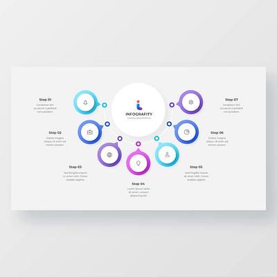 Animated PowerPoint Infographic animated flowchart illustration infographic part powerpoint ppt template