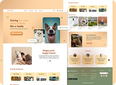 UI/UX - Pet Shop Landing Page landing page ui ux website