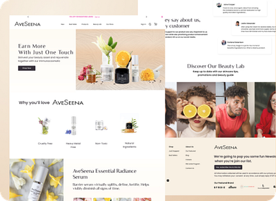 UI/UX - Skincare Landing page elegant style landing page skincare uiux website