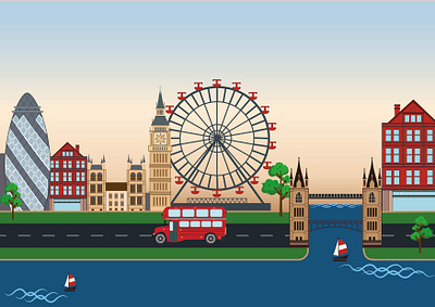 To London - with love! design graphic design illustration vector