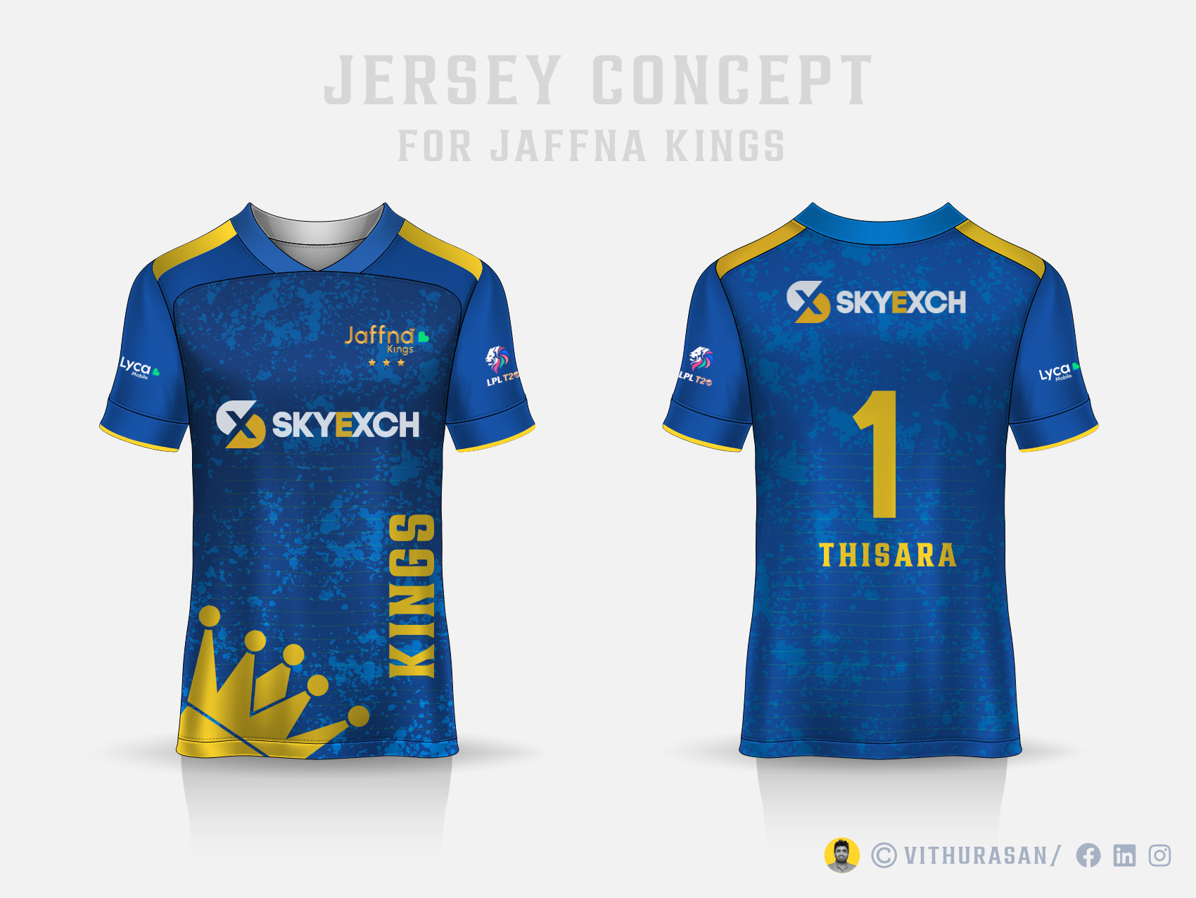 Jersey concept for Jaffna kings by Vithurasan on Dribbble