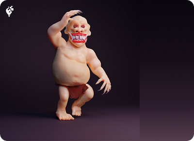 3D Sculpting - Balinese creature 3d 3d character illustration indonesian creature