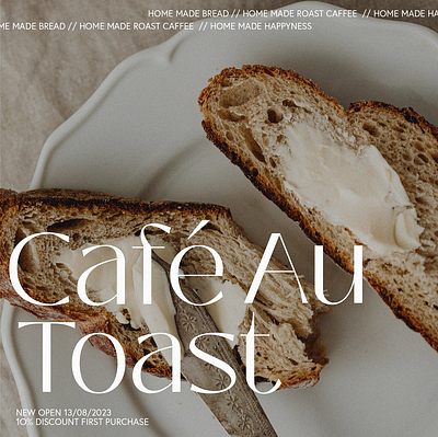 ISSUE 1 CAFÉ AU TOAST BRAND IDENTITY branding design graphic design illustration logo photo poster typography we