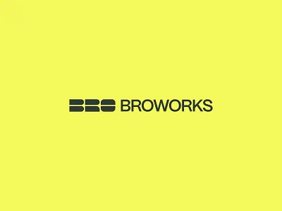 Broworks - Brand Refresh abstract agency brand design brand identity brand refresh branding color palette design graphic design identity design illustration logo logo design rebranding type typography vector web marketing yellow
