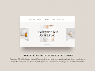 Minimal Website Mockup Scene Creator