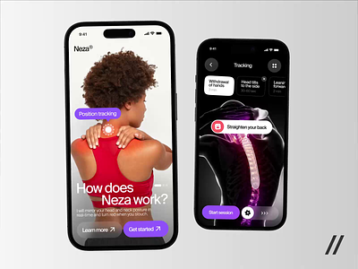 Posture Mobile IOS App android app app design app interaction dashboard design health healthcare ios mobile mobile app mobile ui monitors motion online posture ui ux