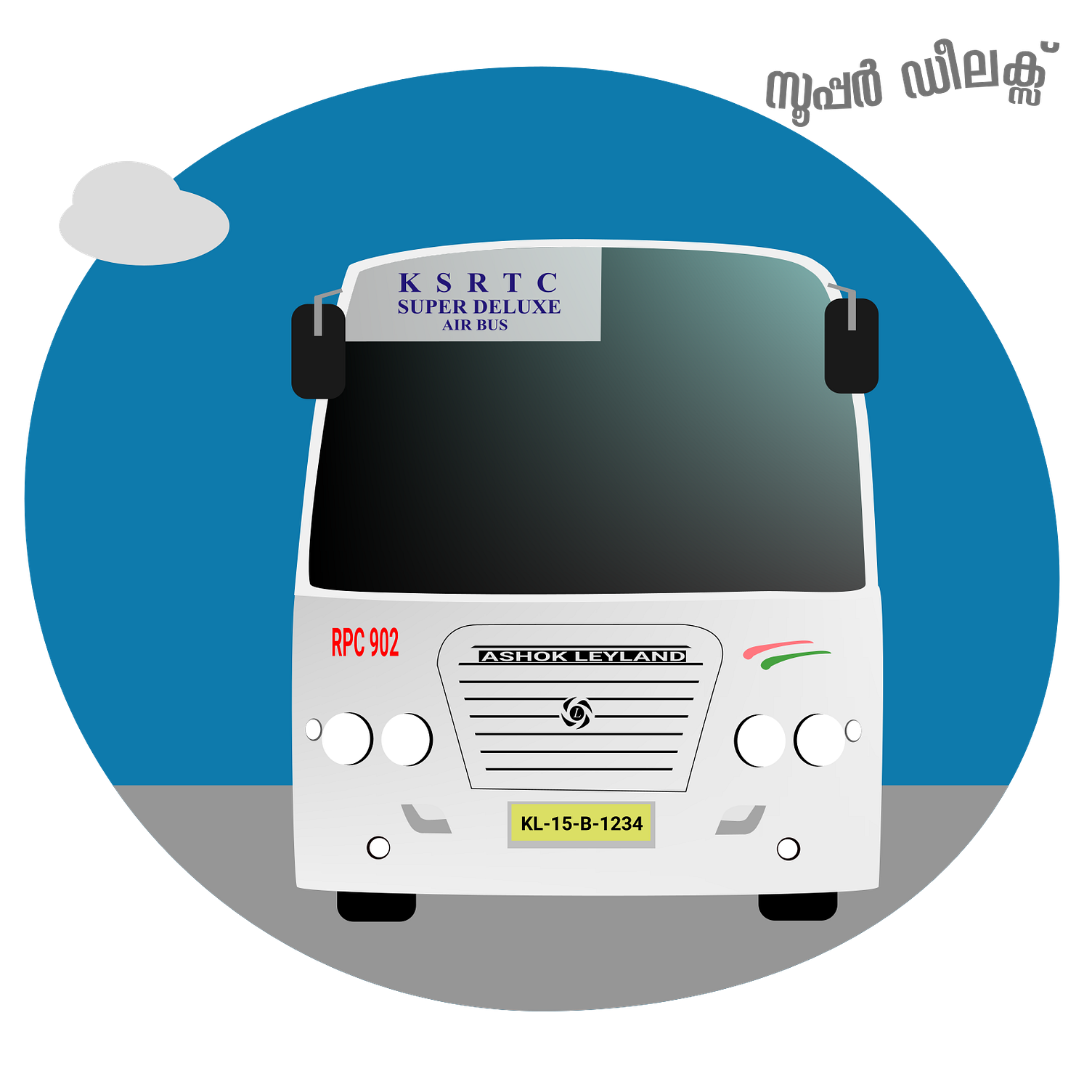 ksrtc-super-deluxe-white-bus-by-saheer-anas-on-dribbble