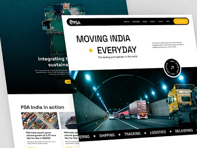 Logistic Website: PSA International Landing Page deliver delivery design dribbble expedition landing logistic minimalist shipment shipping template track tracking transportation ui uiux web web ui webdesign website