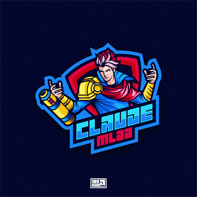 Claude MLBB hero esport logo animation brand brand identity branding character claude design esport game gamer gaming graphic design hero illustration logo mlbb mobile legend streamer vector