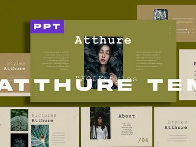 Atthure - Branding Powerpoint abstract annual business clean corporate download google slides keynote pitch pitch deck powerpoint powerpoint template pptx presentation presentation template professional slides template ui web