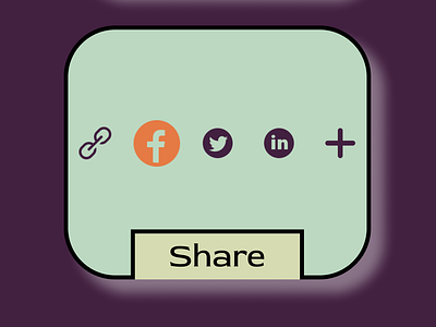 Day010: Social Share dailychallenge dailyui design designer dribbble figma share social share ui