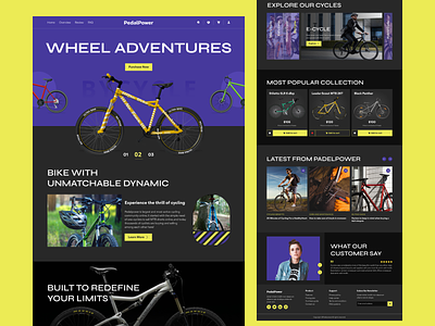 Bicycle Store Landing Page UI Design bicycle bicycle uidesign cycle shop cycling dark web design e commerce marketplace ecommerce store home page landing page shop shopping website ui uidesign uiux ux web design website design