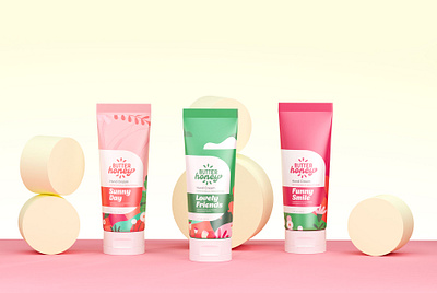 Butter Honey Hand Cream - Packaging Design branding design graphic design illustration logo packaging packaging design vector