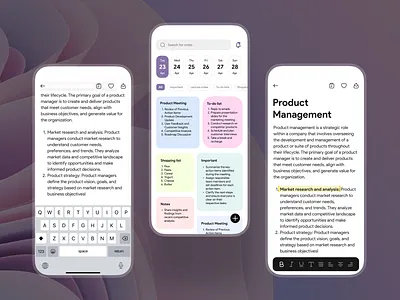 Notes app concept app branding design graphic design typography ui ux