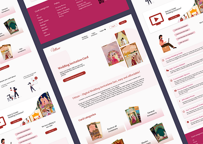 Uttsav wedding invitation card site app branding design typography ui uiux ux webdesign website