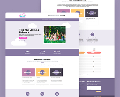 Educational Website Design children corporate ecommerce education landing paywall purple school ui ux web design website
