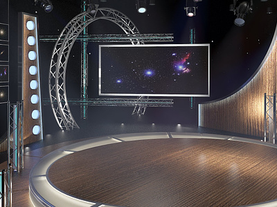 Virtual TV Studio Chat Set 23