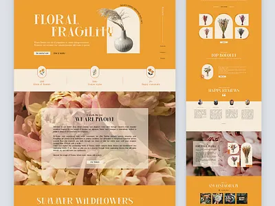 Pivoine - Flower Shop aesthetic branding clean design digital ecommerce elegant florist flower flowershop graphic design motion graphics nature peonies plants ui uidesign webdesign website