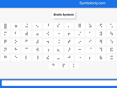 Braille Symbols braille braille copy and paste braille symbol cool symbols copy and paste symbols symbol symbols textsymbols