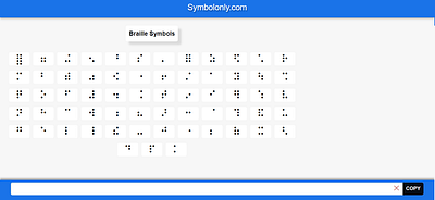 Braille Symbols braille braille copy and paste braille symbol cool symbols copy and paste symbols symbol symbols textsymbols
