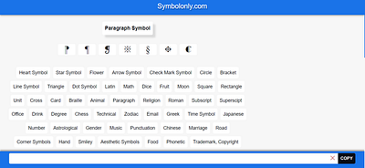 Paragraph Symbol cool symbols copy and paste symbols paragraph paragraph symbol paragraph text symbol symbol symbols textsymbols