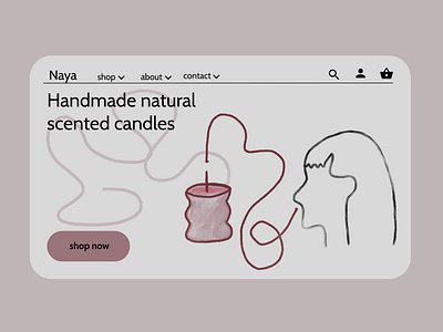 landing page for scented candles 30daysuichallenge design illustration ui